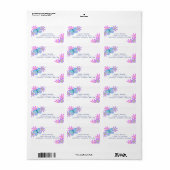Vlinder en bloemen Adres Stickers (Full Sheet)