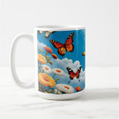 Vlinder en Bloemen Koffiemok (Links)