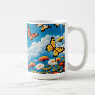 Vlinder en Bloemen Koffiemok