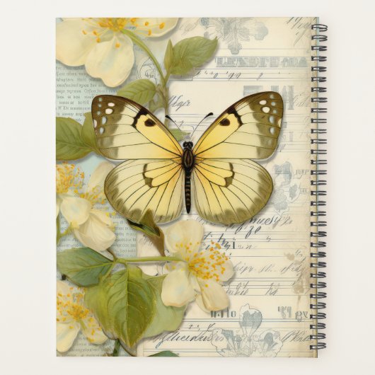 vlinder en bloemen planner (Achterkant)