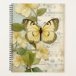 vlinder en bloemen planner