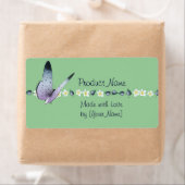 Vlinder en Bloemen Productlabel Etiket (Insitu)