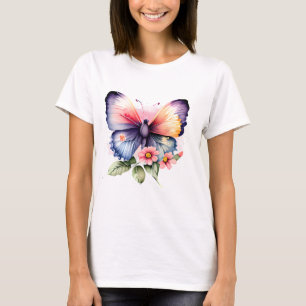 Vlinder en Bloemen T-shirt