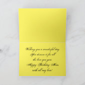 vlinder en bloemen verjaardag kaart (Binnen)