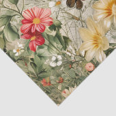 vlinder- en bloemenpapier tissuepapier (Detail)