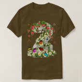 vlinder en bloemmappapier t-shirt (Design voorkant)