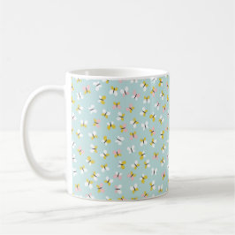 Vlinder- en bloempatroon koffiemok