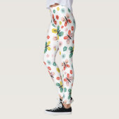 Vlinder- en bloempatroon leggings (Links)