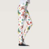 Vlinder- en bloempatroon leggings (Rechts)