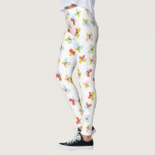 Vlinder- en bloempatroon leggings (Links)