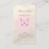 Vlinder en boog logo visitekaartje (Achterkant)