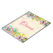 Vlinder en Button - Aangepaste laptop Notitieboek (Linkerzijde)