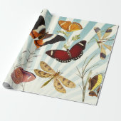  vlinder en dragonfly cadeaupapier (Uitgerold)