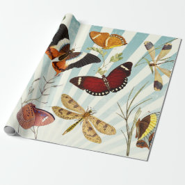  vlinder en dragonfly cadeaupapier
