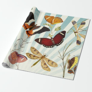 vlinder en dragonfly cadeaupapier