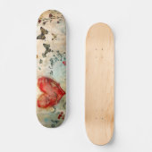 Vlinder en een rood hart persoonlijk skateboard (Voorkant)