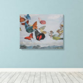 Vlinder en Feeënkoningin Vlinders Feeën Canvas Afdruk (Insitu (Houten vloer))