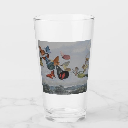 Vlinder en Feeënkoningin Vlinders Feeën Glas (Voorkant)