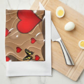 Vlinder en goud theedoek (Quarter Fold)