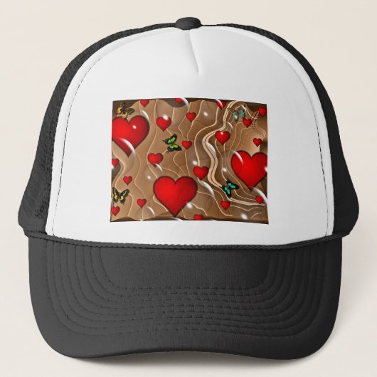 Vlinder en goud trucker pet (Voorkant)