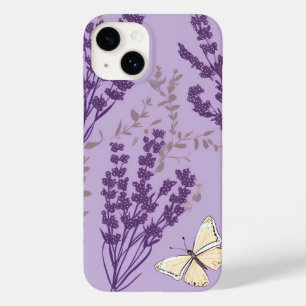 Vlinder en Lavendel Bloemen Case-Mate iPhone 14 Hoesje