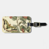 Vlinder en Libel met Rode Bloemen Bagagelabel (Voorkant horizontaal)