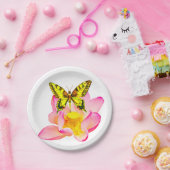 Vlinder en Lotus Papieren Bordje (Feest)