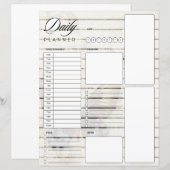 Vlinder en madeliefjes dagelijkse planner (Voorkant / Achterkant)