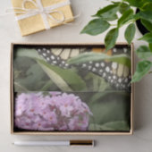 Vlinder en Paarse Bloemenpapier Tissuepapier (Geschenk)
