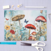  Vlinder en Paddestoel Whimsical Retro Tissuepapier (Craft)
