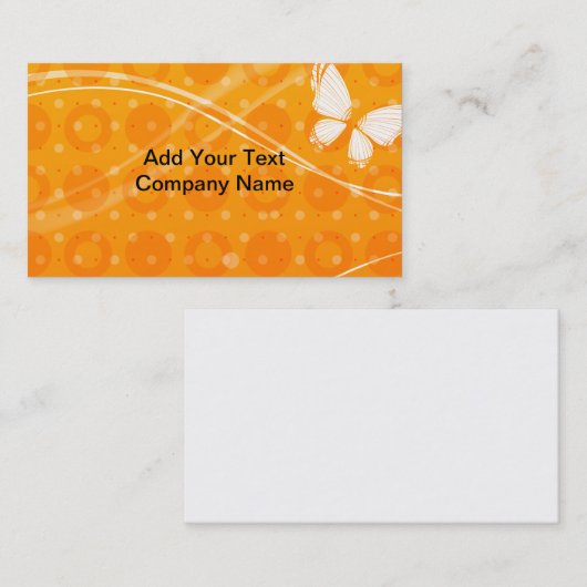Vlinder en patroon visitekaartje (Voorkant / Achterkant)