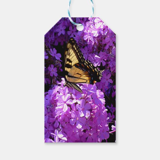 Vlinder en Phlox Cadeaulabel (Voorkant)