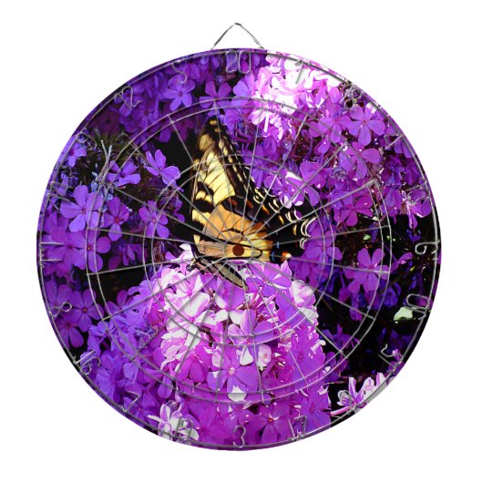 Vlinder en Phlox Dartbord (Voorkant)