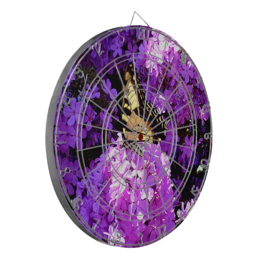 Vlinder en Phlox Dartbord (Voorkant Links)