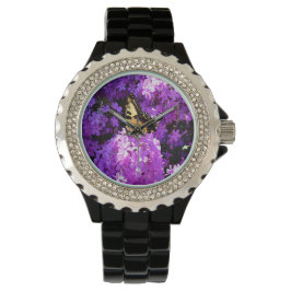 Vlinder en Phlox Horloge