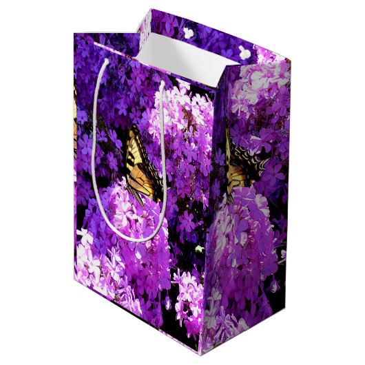 Vlinder en Phlox Medium Cadeauzakje (Achterkant Gekanteld)