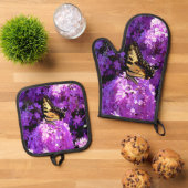 Vlinder en Phlox Ovenwant & Pannenlap Set (Top down)