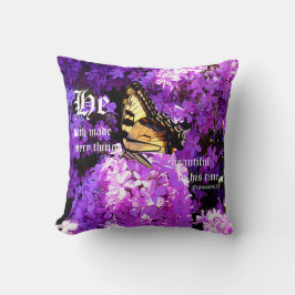 Vlinder en Phlox, Prediker 3:11 Kussen