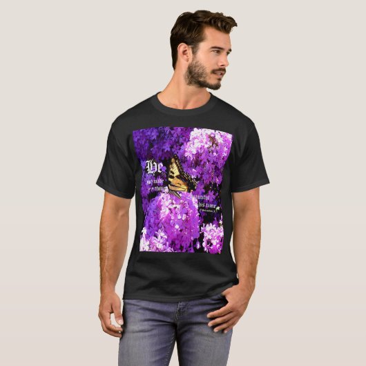 Vlinder en Phlox, Prediker 3:11 T-shirt (Voorkant volledig)