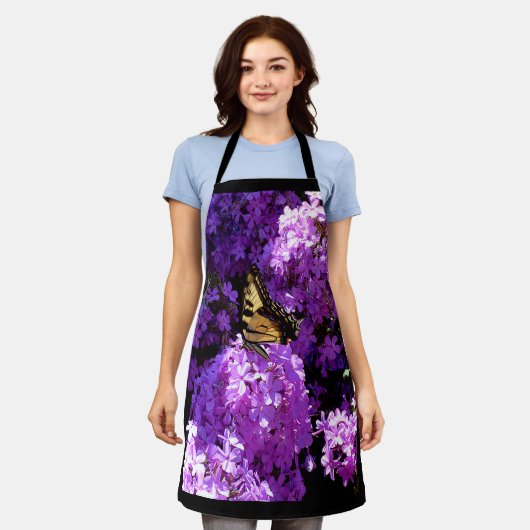 Vlinder en Phlox Schort (Gedragen)