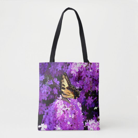 Vlinder en Phlox Tote Bag (Voorkant)