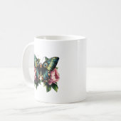 Vlinder en Pioenrozen Koffiemok (Voorkant links)