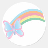 Vlinder en Regenboog Sticker (Voorkant)