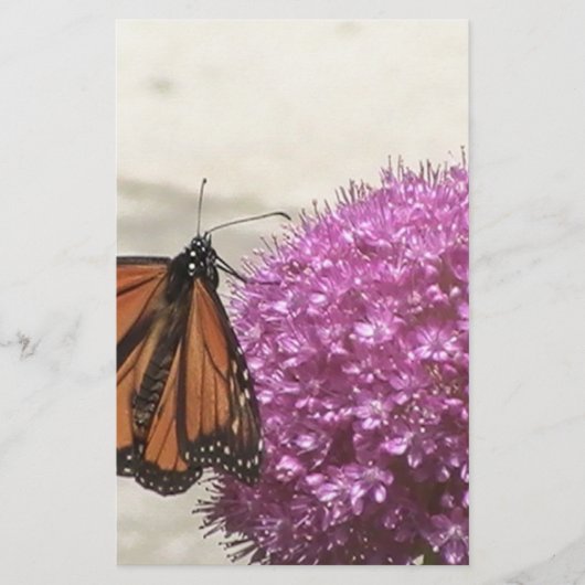 Vlinder en reuzenui briefpapier (Voorkant)