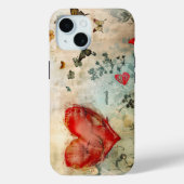 Vlinder en Rode Hart Case-Mate iPhone Case (Achterkant)