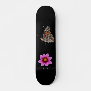 Vlinder en Roze Bloem Skateboard