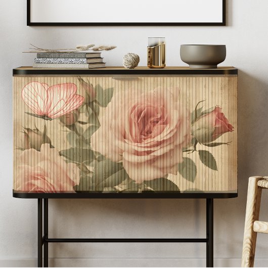  Vlinder en Roze Rozen Decoupage Tissuepapier