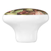  Vlinder en Rozen Ephemera Keramische Knop (Zijkant)