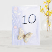 Vlinder en rozen kaart (Gele Bloem)