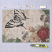 vlinder en Rozen Shabby Chic Decoupage Tissuepapier (Craft)